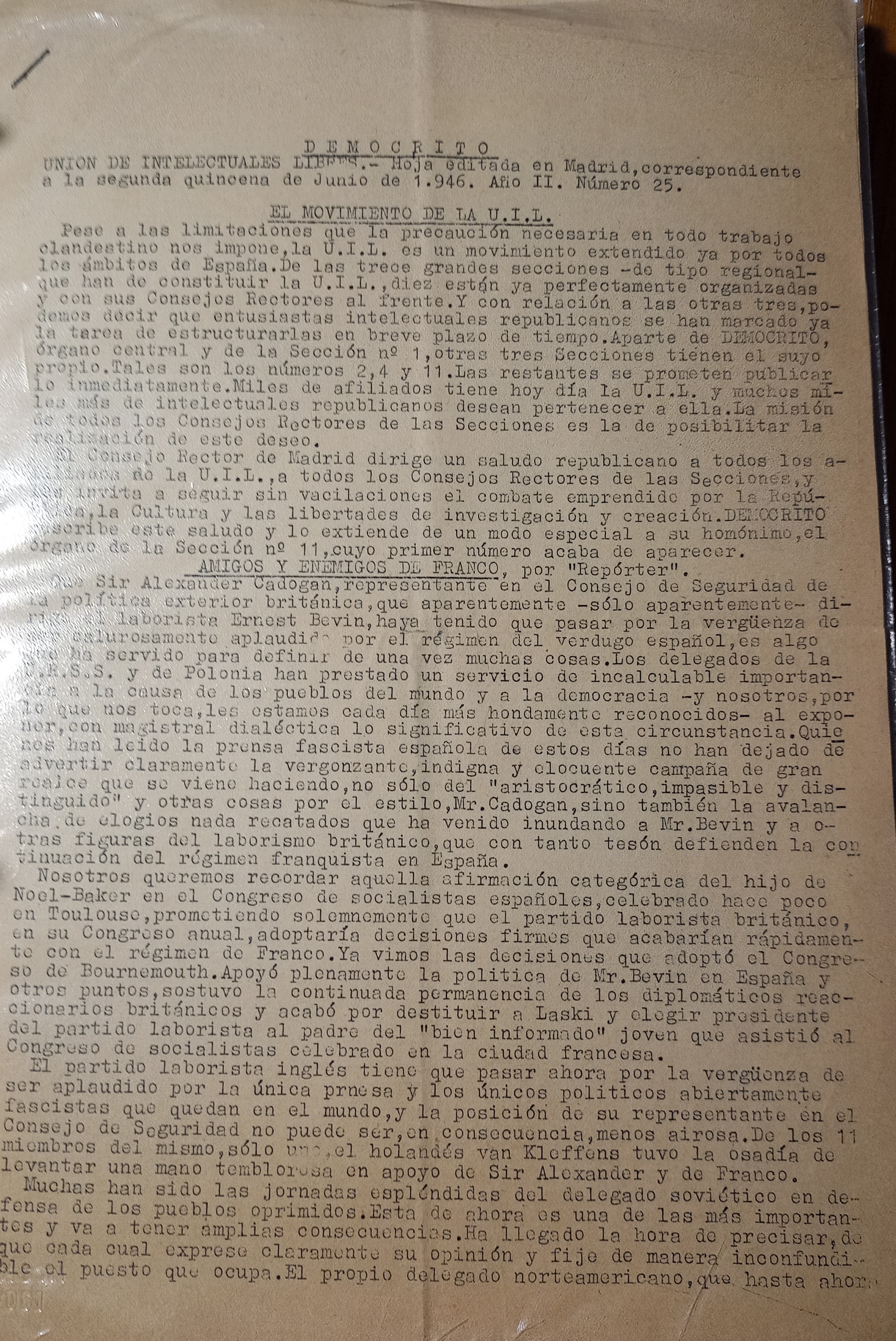 UIL Demócrito nº 25